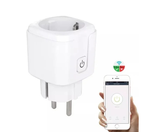 Wi-Fi розетка Білий 20 А Розумна розетка wi-fi Вай Фай розетка Біла розумна розетка з wi-fi Розетка з вай фаєм