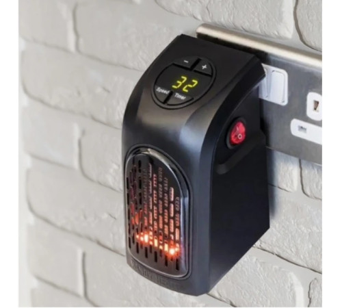 Тепловентилятор Handy Heater 400 Вт 165х100х85 мм Компактний кімнатний нагрівач Електричний тепловентилятор з таймером