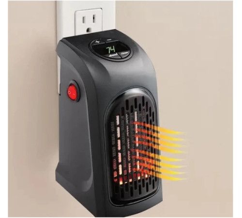 Тепловентилятор Handy Heater 400 Вт 165х100х85 мм Компактний кімнатний нагрівач Електричний тепловентилятор з таймером
