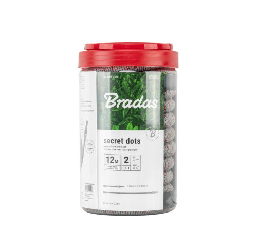 Шланг для поливу Вradas Secret Dots WSCH18GYRD White line 18 м Подовжувальний шланг для поливу Компактний садовий шла
