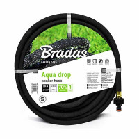 Шланг сочащийся Bradas Aqua-Drop WAD1/2030 1/2" 30 м Потіючий шланг для крапельного поливу Чорний шланг для поливу сочащийся