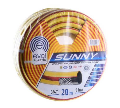Шланг для поливу Evci Plastik Sunny 3/4" 20 м тришаровий шланг для поливу Садовий шланг для води