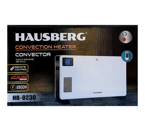 Обігрівач електричний Hausberg HB 8230 2.3 кВт 730х450х160 мм Електричний обігрівач Підлоговий обігрівач електричний