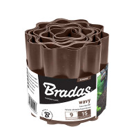 Бордюр хвилястий садовий Bradas OBFB 0915 Коричневий 9м х 15см Садовий бордюр Хвилястий бордюр