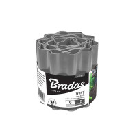 Бордюр хвилястий садовий Bradas OBFGY 0910 Сірий 9м х 10см Садовий бордюр для доріжки на дачі Гнучкий бордюр для газону