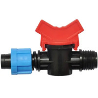 Кран із зовнішньою різьбою 1/2″ для стрічки 16 Santehplast SL-011-1 З'єднувальний кран для крапельної стрічки