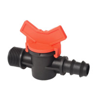 Кран для крапельної трубки із зовнішньою різьбою 1/2" Santehplast SL-011-7 Пластиковий фітинг для крапельної трубки