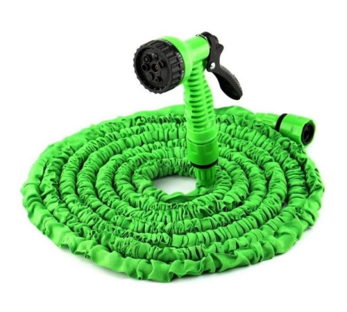 Шланг розтяжний з розпилювачем As Seen On TV Magic Hose Green 22.5 м Поливний шланг розтяжний