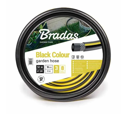 Шланг для поливу Bradas Black Colour WBC3/450 3/4" 50м Армований садовий шланг