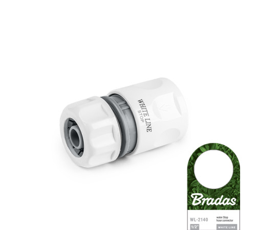 Коннектор 1/2" Bradas Stop White Line WL-2140 Коннектор для поливальних шлангів