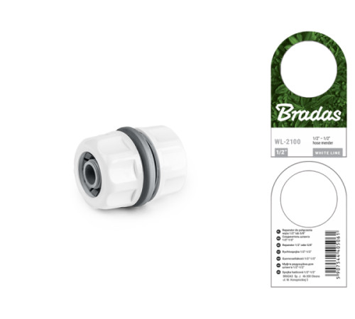 Муфта з'єднувальна 1/2" Bradas White Line WL-2100 Пластикова з'єднувальна муфта для шланга