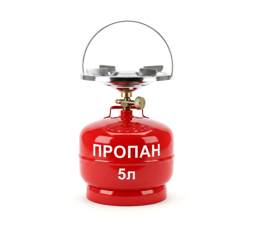 Баллон газовый с конфоркой 5л SIGMA (2903211) Газовый баллон с горелкой | Туристический газовый баллон