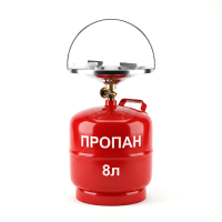 Баллон газовый с конфоркой 8л SIGMA (2903221) Газовый баллон с горелкой | Туристический газовый баллон
